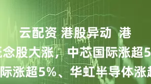 云配资 港股异动  港股半导体概念股大涨，中芯国际涨超5%、华虹半导体涨超4%